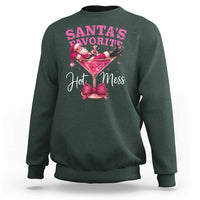 Funny Christmas Santas Favorite Hot Mess Sweatshirt Xmas Drinking Party - Wonder Print Shop