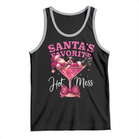 Funny Christmas Santas Favorite Hot Mess Tank Top Xmas Drinking Party - Wonder Print Shop