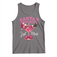 Funny Christmas Santas Favorite Hot Mess Tank Top Xmas Drinking Party - Wonder Print Shop