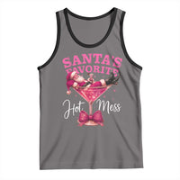 Funny Christmas Santas Favorite Hot Mess Tank Top Xmas Drinking Party - Wonder Print Shop
