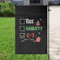 Funny 67 Christmas Garden Flag Nice Naughty 67 Xmas Checklist - Wonder Print Shop