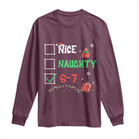 Funny 67 Christmas Long Sleeve Shirt Nice Naughty 67 Xmas Checklist - Wonder Print Shop