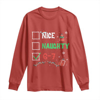Funny 67 Christmas Long Sleeve Shirt Nice Naughty 67 Xmas Checklist - Wonder Print Shop
