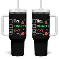 Funny 67 Christmas Tumbler With Handle Nice Naughty 67 Xmas Checklist - Wonder Print Shop