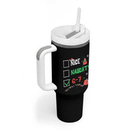 Funny 67 Christmas Tumbler With Handle Nice Naughty 67 Xmas Checklist - Wonder Print Shop
