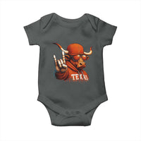 Texas Fan Baby Onesie Orange Longhorns Cow Texas Pride Sport Lover - Wonder Print Shop