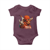 Texas Fan Baby Onesie Orange Longhorns Cow Texas Pride Sport Lover - Wonder Print Shop