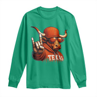 Texas Fan Long Sleeve Shirt Orange Longhorns Cow Texas Pride Sport Lover - Wonder Print Shop