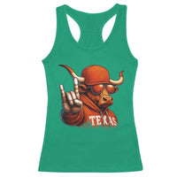 Texas Fan Racerback Tank Top Orange Longhorns Cow Texas Pride Sport Lover - Wonder Print Shop