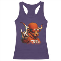 Texas Fan Racerback Tank Top Orange Longhorns Cow Texas Pride Sport Lover - Wonder Print Shop