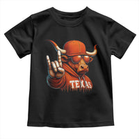 Texas Fan Toddler T Shirt Orange Longhorns Cow Texas Pride Sport Lover - Wonder Print Shop