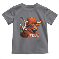 Texas Fan Toddler T Shirt Orange Longhorns Cow Texas Pride Sport Lover - Wonder Print Shop