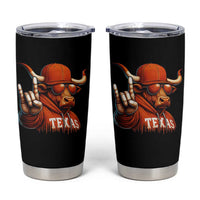 Texas Fan Tumbler Cup Orange Longhorns Cow Texas Pride Sport Lover - Wonder Print Shop