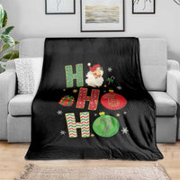 Funny Christmas Santa Ho Ho Ho 67 Throw Blanket Six Seven Meme 6 7 Xmas Bauble - Wonder Print Shop