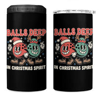 Funny Christmas Bowling 4 in 1 Can Cooler Tumbler Balls Deep In Christmas Spirit - Wonder Print Shop