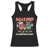 Funny Christmas Bowling Racerback Tank Top Balls Deep In Christmas Spirit - Wonder Print Shop