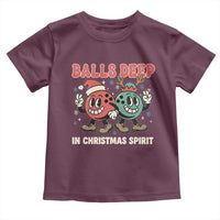 Funny Christmas Bowling Toddler T Shirt Balls Deep In Christmas Spirit - Wonder Print Shop