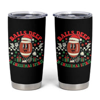 Funny Xmas American Football Tumbler Cup Balls Deep In Christmas Spirit Game Day - Wonder Print Shop