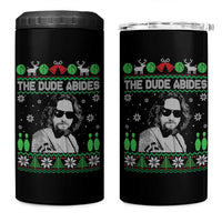 The Dude Abides Christmas Bowling 4 in 1 Can Cooler Tumbler Funny Bowling Movie - Wonder Print Shop