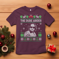 The Dude Abides Christmas Bowling T Shirt Funny Bowling Movie - Wonder Print Shop