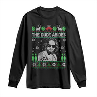The Dude Abides Christmas Bowling Long Sleeve Shirt Funny Bowling Movie - Wonder Print Shop