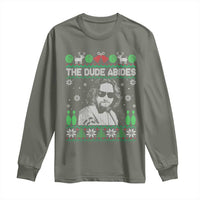 The Dude Abides Christmas Bowling Long Sleeve Shirt Funny Bowling Movie - Wonder Print Shop
