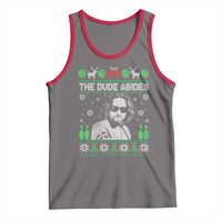 The Dude Abides Christmas Bowling Tank Top Funny Bowling Movie - Wonder Print Shop