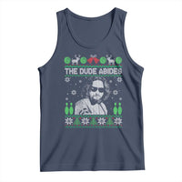 The Dude Abides Christmas Bowling Tank Top Funny Bowling Movie - Wonder Print Shop
