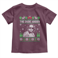 The Dude Abides Christmas Bowling Toddler T Shirt Funny Bowling Movie - Wonder Print Shop