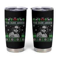The Dude Abides Christmas Bowling Tumbler Cup Funny Bowling Movie - Wonder Print Shop