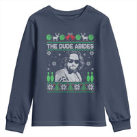 The Dude Abides Christmas Bowling Youth Sweatshirt Funny Bowling Movie - Wonder Print Shop
