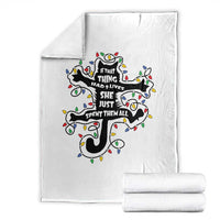 Christmas Movie Fried Pussy Cat Throw Blanket If That Thing Had 9 Lives She Just Spent Them All - Wonder Print Shop