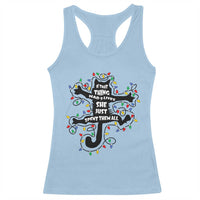 Christmas Movie Fried Pussy Cat Racerback Tank Top If That Thing Had 9 Lives She Just Spent Them All - Wonder Print Shop