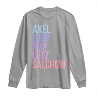 Figure Skating Lovers Long Sleeve Shirt Funny Axel Loop Flip Lutz Salchow - Wonder Print Shop