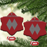 Funny Ski Snowboard Christmas Ornament I'm Difficult Double Black Diamonds - Wonder Print Shop