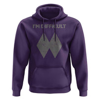 Funny Ski Snowboard Hoodie I'm Difficult Double Black Diamonds