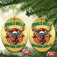 Funny Xmas Hunting Christmas Ornament Jingle Bells Shotgun Shells Santa Deer - Wonder Print Shop