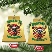 Funny Xmas Hunting Christmas Ornament Jingle Bells Shotgun Shells Santa Deer - Wonder Print Shop