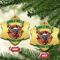 Funny Xmas Hunting Christmas Ornament Jingle Bells Shotgun Shells Santa Deer - Wonder Print Shop
