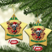 Funny Xmas Hunting Christmas Ornament Jingle Bells Shotgun Shells Santa Deer - Wonder Print Shop