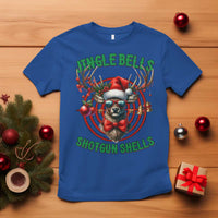 Funny Christmas Hunting T Shirt Jingle Bells Shotgun Shells Santa Deer - Wonder Print Shop