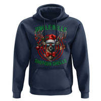 Funny Christmas Hunting Hoodie Jingle Bells Shotgun Shells Santa Deer