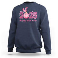 Funny Howdy 2025 Happy New Year Sweatshirt Cowgirl New Year's Eve Party Disco Ball
