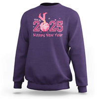 Funny Howdy 2025 Happy New Year Sweatshirt Cowgirl New Year's Eve Party Disco Ball