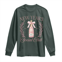 New Year's Social Club 2025 Long Sleeve Shirt Coquette Champagne Bottles