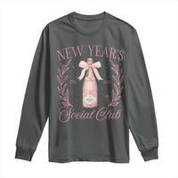 New Year's Social Club 2025 Long Sleeve Shirt Coquette Champagne Bottles