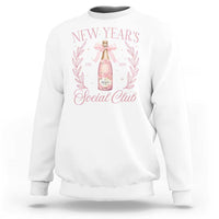 New Year's Social Club 2025 Sweatshirt Coquette Champagne Bottles - Wonder Print Shop