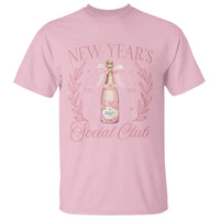 New Year's Social Club 2025 T Shirt Coquette Champagne Bottles - Wonder Print Shop