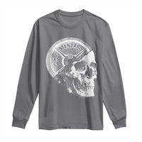 Skull 45 lbs Plate Weight Lifting Gym Workout Long Sleeve Shirt - Wonder Print Shop