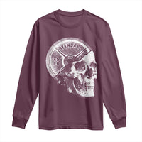 Skull 45 lbs Plate Weight Lifting Gym Workout Long Sleeve Shirt - Wonder Print Shop